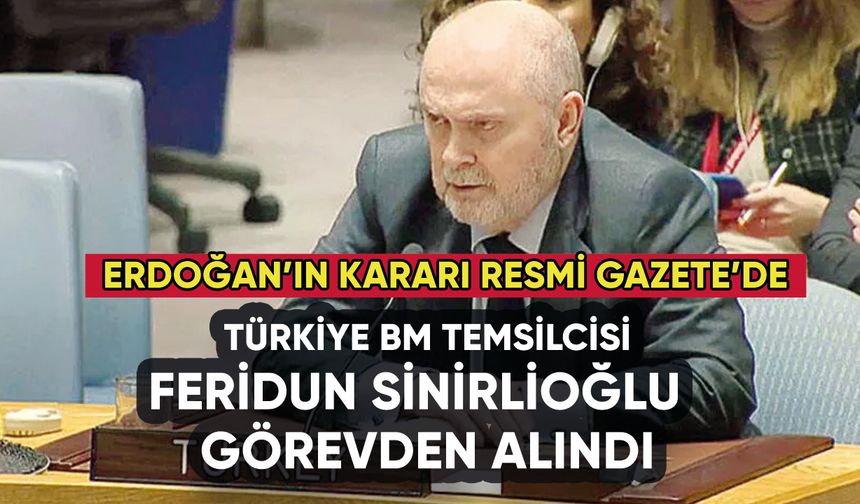 Erdoğan, Türkiye'nin BM Temsilcisi Feridun Sinirlioğlu'nu görevden aldı