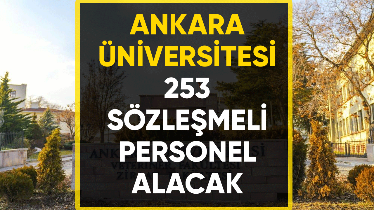 Ankara Üniversitesi 253 Sözleşmeli Personel Alımı yapacak